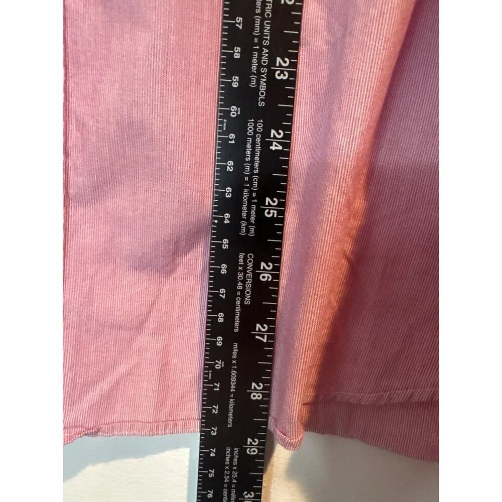 J.Crew Men's L Pink White Striped Tailored Fit Button-Down Shirt Y2K VTG Preppy